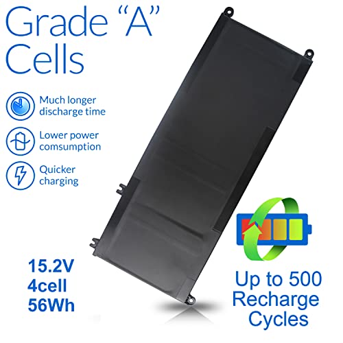 Image of 56Wh 33YDH Laptop Battery for Dell Inspiron 17 7000 Series 7779 7778 7786 7773 2-in-1 15 7577 G3 3579 3779 G5 5587 G7 7588 Latitude 13 3380 14 3490 3590 3580 3400 3500 451-BCDM PVHT1 P30E 81PF3 081PF3