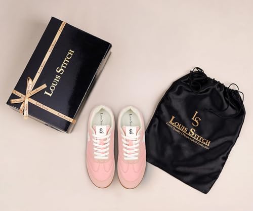 Image of LOUIS STITCH Women's Casual Lightweight Sneakers | Ortholite Cushioned Comfort | Dual-Color TPR Sole | Lightweight & Comfortable Casual Lace-Up Shoes | LSD-SNK-NBL & DNM