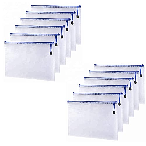 Dulousia 12PCS Mesh Reißverschlusstasche Dokumententasche Cover