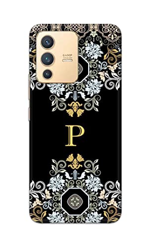 Image of Printed Hard Back Cover Case for Vivo V23 5G Back Cover (Alphabet P) -1803
