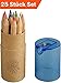 Produktbild WPRO Kinder Mini - Buntstifte 25 Stück | Geburtstag | Geschenk | Mitgebsel | Schule | Holz, Dose & Anspitzer  Werbeprodukt (Blau 25er Set)