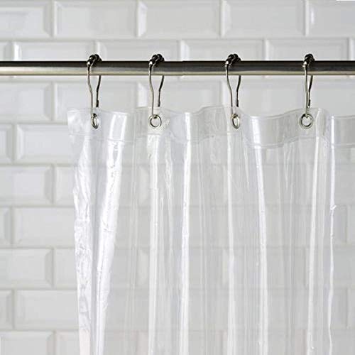 Image of Kuber Industries Polyvinyl Chloride AC Curtain, Door - 7 Feet (White, pencil pleat)