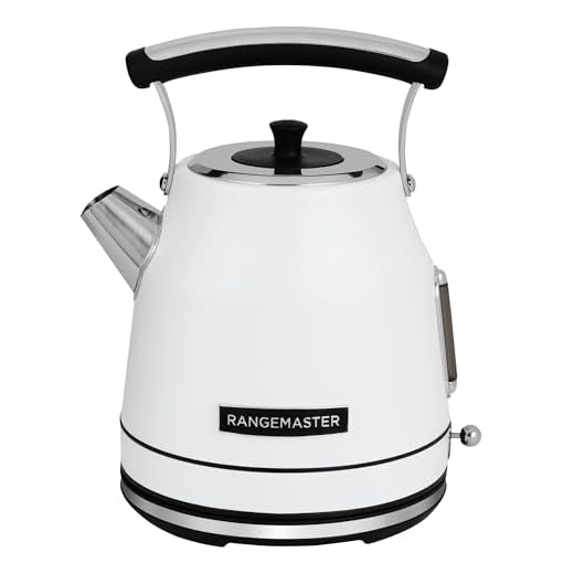 Rangemaster Classic Kettle with Quiet Boil Technology, 1.7L Capacity and 3kW of Power in Matt White, RMCLDK301WH