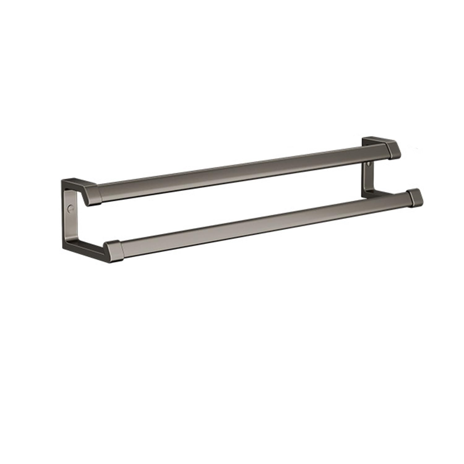 LMYSXAOZ Space Aluminum Towel Rack Bathroom Accessories Dual Bar Wall Mounted Rail No Drill Holder Organizer For And Toilet(70cm/27.5in)