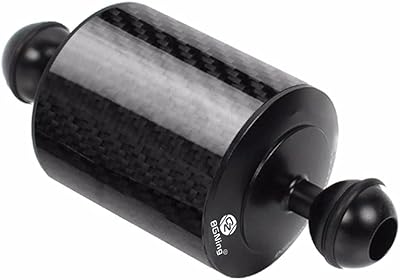 BGNing Carbon Fiber Float Buoyancy Aquatic Arm Dual Ball SLR Camera Diving Extension Tray Compatible with GoPro and Other Action Camera (5inch,Black)
