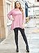 LARACE Womens Plus Size 3/4 Sleeve Loose Fit Flare Swing Tunic Tops Floral High Low Basic T Shirt, Pink 3X
