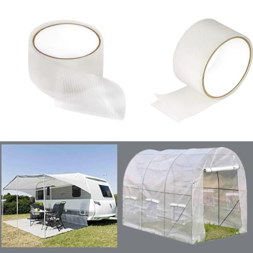 Loopunk Ruban adhésif de réparation de tente, imperméable, robuste pour tonnelle, nylon, toile, résistant aux UV (8 cm x 8 m) – vue 4