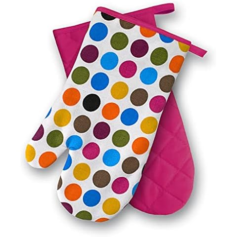Delindo Lifestyle Kitchen Polka Dot Oven Gloves Cover