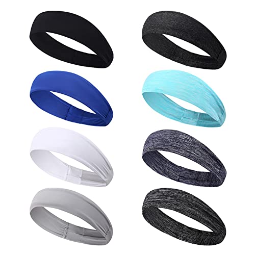 Mens Bandas De Cabeça 2pack, Fitness Executando Banda De Moletom E Banda De Cabeça Esportiva,