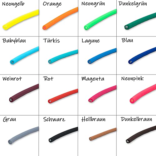 Bio-Leine runde Schleppleine aus runder Biothane Ø 6mm - für Hunde bis 30kg I 1-30m Länge, mit/ohne Handschlaufe - Leine Hundeleine mit Handschlaufe, über 20 Farben