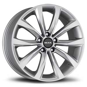  1 CERCHIO IN LEGA MAK WOLF 7,5X17 5X114,3 ET46 C.B.67,1 SILVER