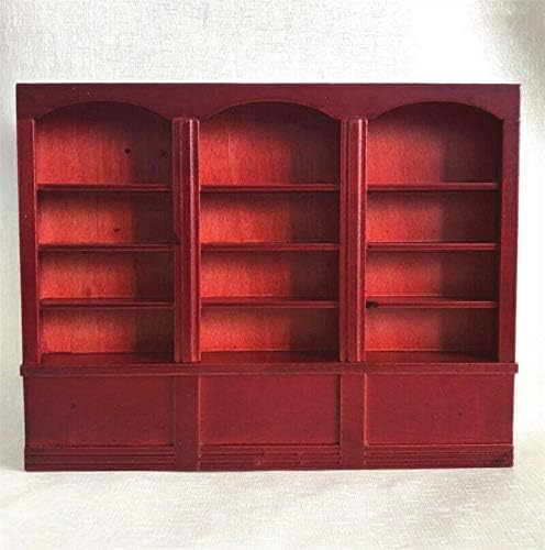 EatingBiting 1:12 MINI Miniature Furniture Wooden Display Cabinet Bookcase Book Shelf Cabinet Wardrobe Model for Fairy Garden image 5