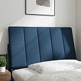 vidaXL Cabecero de Cama Acolchado Tela Azul 90 cm