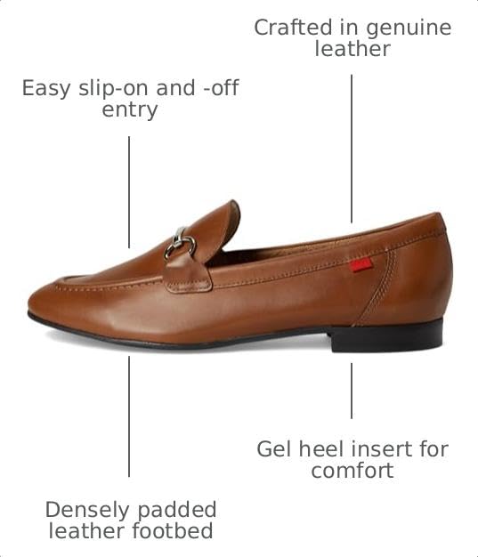Image of Womens Genuine Leather Comfort Slip On Buckle Dress Loafer