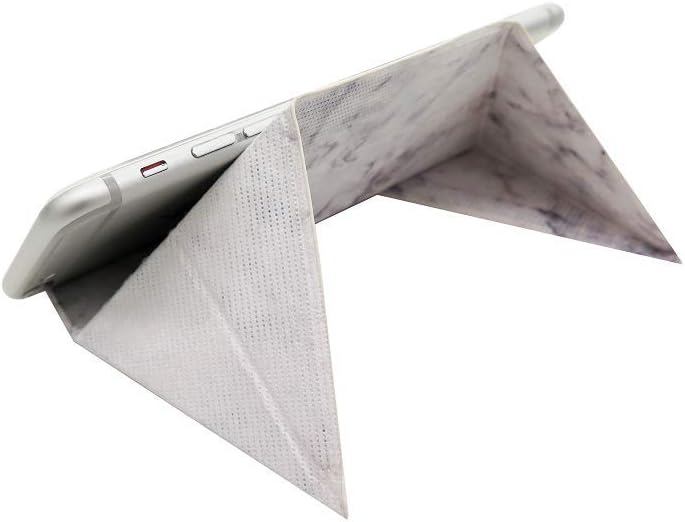 FODI - The Flat Origami Stand Single Pack White Marble Pattern, Fit for Your Mobile Devices, Laptops and Much More