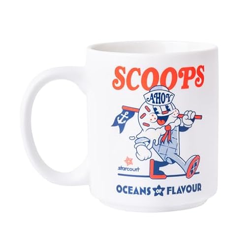 Grupo Erik Taza Stranger Things Merchandising Scoops Ahoy | Tazas desayuno; Tazas de Café - Taza Ceramica 350ml Apta para Lavavajillas - Stranger Things Regalos Originales | Ya disponible en tu tienda friki favorita! En mundofriki.es!