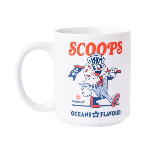 Grupo Erik Taza Stranger Things, Scoops Ahoy - Taza desayuno - Taza cerámica 350ml - Taza te - Taza café - Tazas de café, Stranger Things regalos originales, Stranger Things merchandising