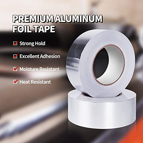 TAPEBEAR Aluminum Foil Tape, Aluminum Air Duct Tape, Withstand 80°C to 100°C - Image 2