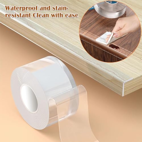 Image of Clear Corner Protectors Edge Protector Strip Corner Protectors Child Safety Trim Bumpers for Door Frame Baseboard Soft Baby Corner Guards -2 inch x9.84ft