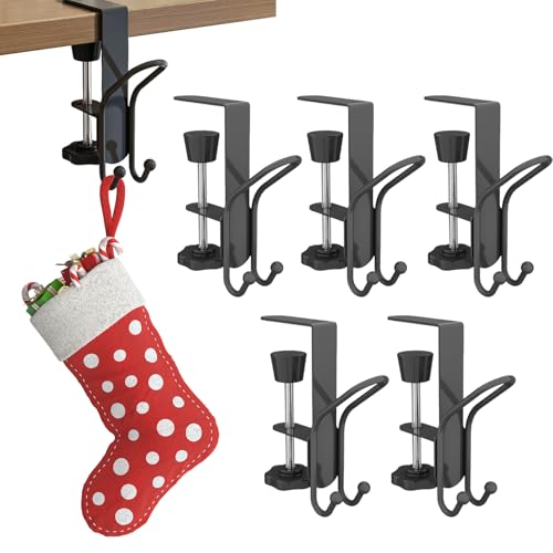 Cintre pour cheminée réglable en acier robuste pour bas et guirlandes de Noël - 2