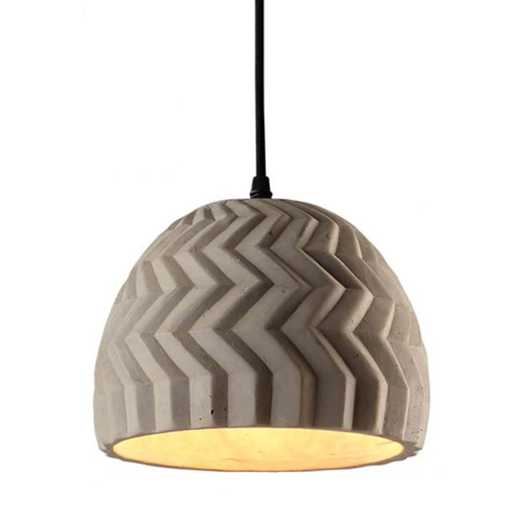 Suspension ciment E27 style village américain vintage luminaire industriel gris restaurant bar