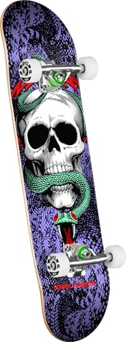 Powell Peralta Mike McGill Skull & Snake Skateboard Complete, Black/Purple, 7.75" x 31.08"