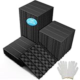 JUOIFIP 36 Pcs Decking Tiles Garden Terrace Decking Plastic Composite Interlocking Outdoor Flooring Weather Resistant for Patio, Balcony, Concrete 30 x 30 cm (Dark Grey)