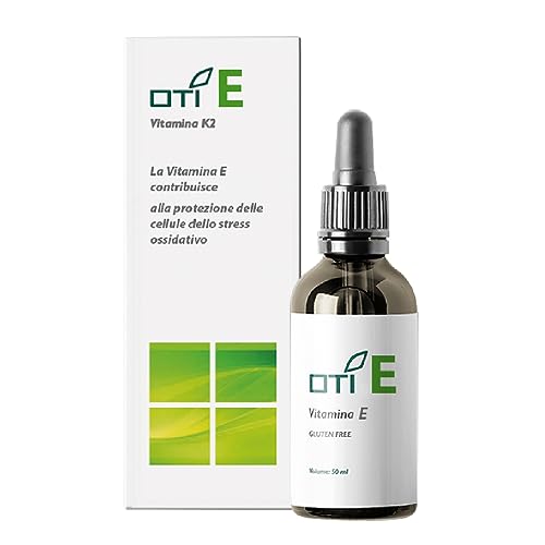 Vitamina E - Integratore Alimentare Naturale OTI a Base di Vitamina E - con Olio di Semi di Girasole e Vitamina K - Formato in Gocce da 50 ml. - Made in Italy
