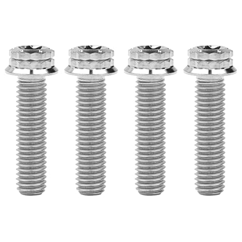 Image of Titanium Flange 12 Point Head M8 x15 20 25 30 35 40 45 50 55 60 65mm Screw Bolt Pack of 4 (M8x30mm, Normal Titanium)