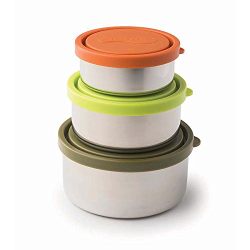 U Konserve - Nesting Trio, Perfect for Lunches or Picnics, Reduce Waste, Dishwasher Safe (Round, Moss)