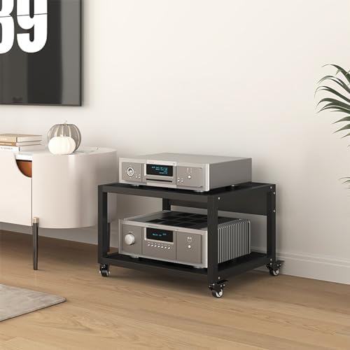 Tv Cabinet2/3/4/5-Tier Movable Audio Video Components Cabinet, Audio Rack, Media Stand, Corner Tv Stand, Hifi Racks And Stands, Audio Rack Cabinet For Living, Gaming And Recording,2 Tier,55x50x35cm,O