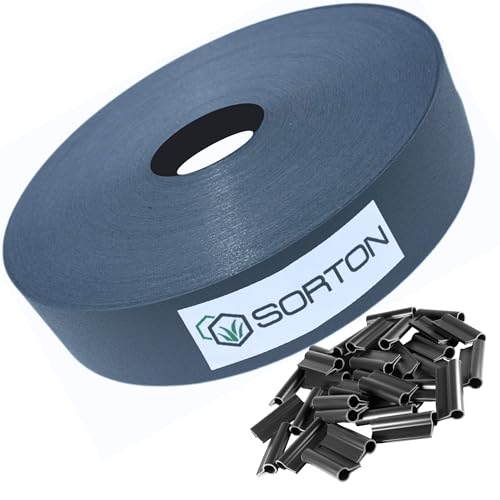 Sorton Kit Lamelle Occultante PP Rouleau Bande Brise Vue Grillage Rigide Occultant Cache Cloture en Panneau Rigide pour Jardin 46MM x 70M+100CLIPS (Anthracite...