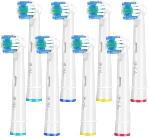 Milos Recambios Cepillos Oral B - Cabezales De Repuesto Para Cepillo De Dientes Eléctrico, Pack De 8 - Limpieza Profunda De Los Dientes De Los Niños