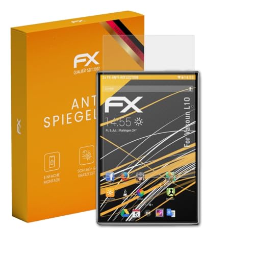 atFoliX Bildschirmfolie kompatibel mit Vasoun L10 Schutzfolie, entspiegelnde & stoßdämpfende FX Folie (2X)