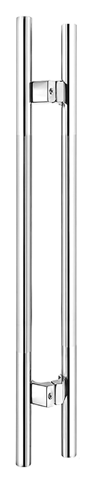 CWCQGH Push Pull Door Handle, Sliding Barn Door Handles, Heavy Duty Double Sided H Shape Swing Door Handle,Silver-150cm(5ft)
