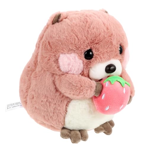 Peluches marmotte rose KOMBIUDA doudou 30 cm coussin decoration bebe