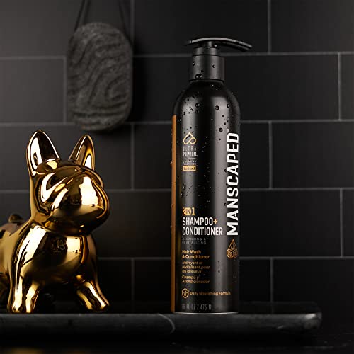 Manscaped® 2 In 1 Shampoo & Conditioner, Ultrapremium Formula Infused With Sea Kelp, Coconut Water, Aloe For Nourishing And Hydrating Hair (16 Oz) #TOP1