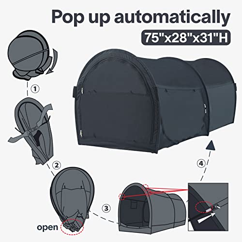 Eighteentek Travel Blanket And Pillow 4-In-1 Camping Airplane Flight Car Combo Set Compact Soft Warm Fleece (Grey(75" Lx28 Wx31 H)) #TOP1