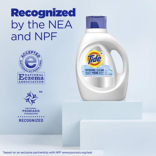 Tide Hygienic Clean Heavy Duty 10X Free Liquid Laundry Detergent, Unscented, 59 Loads, 92 Fl Oz, He Compatible #TOP4