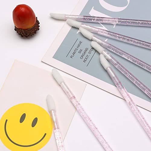 Limko Lip Brushes Disposable Make Up Brush Lipstick Lip Gloss Wands Applicator Tool Makeup Beauty Tool Kits (50Pcs-Pink) #TOP2