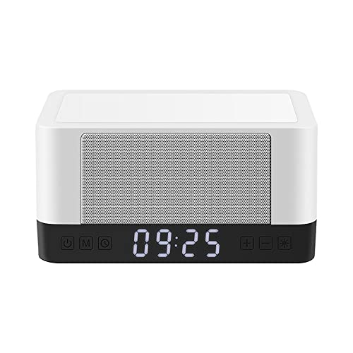 New Bluetooth Speaker, Mobile Phone Wireless Charger, Digital Clock, Rgb Night Light Four In One Multi-Functional Colorful Atmosphere Lamp Stereo Speaker, Loud Bass, Sports Outdoor, Portable Bluetooth #TOP5