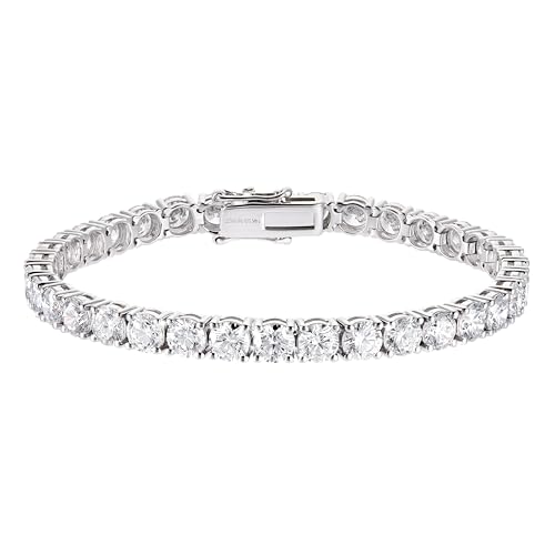 JMorgen Lab Grown Diamond Tennis Bracelet in 14k White Gold – 16.00 Total Carats – F Color VS Clarity – Timeless Elegant Women’s Fine Jewelry for Anniversary, Wedding, or Luxury Gifting, IGI Certified