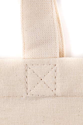 Katoenen tas naturel 38x42cm Lange hengsel - Image 5