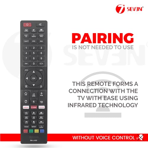 Image of 7SEVEN Compatible for JVC TV Remote Control Suitable for LCD LED Universal Remote Control for All Original Model of JVC Television with Netflix YouTube ESHARE Hotkeys