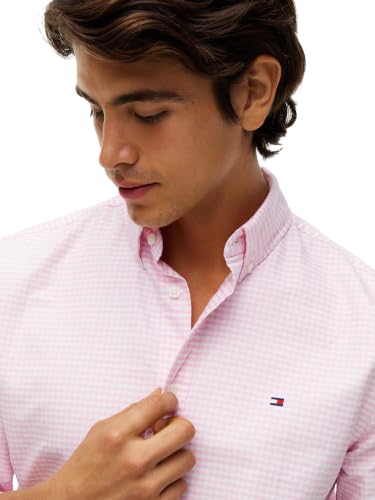 Image of Tommy Hilfiger Men's Long Sleeve Oxford Shirts in Regular Fit, Men's Button Down Shirts, Also Available in Big and Tall