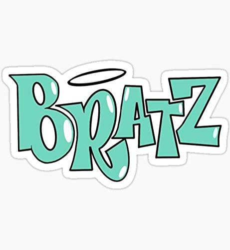 Adhesivo azul con el logotipo de Bratz – vinilo, estilo de dibujos animados, automóvil, pared, laptop, celda, camión adhesivo para ventanas, coches,