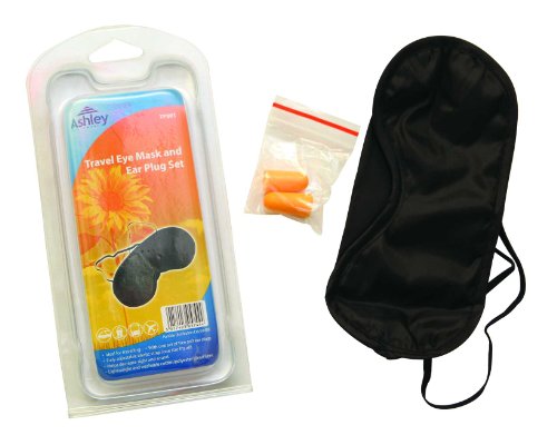 Travel Eye Mask / Sleeping Mask & Ear Plug Set, Ideal For Car, Plane Journeys