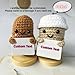 Handmade Crochet Coffee Bean and Coffee Cup - Custom Handmade Crochet Dolls - Perfect Coffee Lover's Gift - Personalized Desk Decor - Thoughtful Mother's Day Present - Custom Text Available