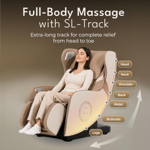 Image of CULT Nova Massage Chair for Home | SL-Track Full Body Massage Chair | Zero Gravity Recliner | Airbag Compression | Heating for Waist & Calves | Bluetooth Speakers | Remote Control