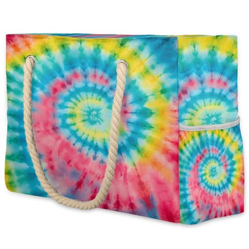 Beach Bags for Women Waterproof Sandproof Large Beach Tote Bag with Zipper Swim Pool Bag for Travel Outdoor